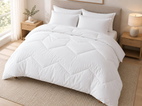 One and a half blanket 140x205 Ecotton all-season anti-allergenic white