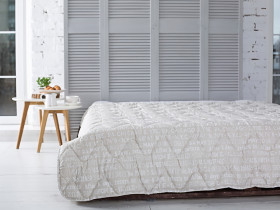 Ковдра Євро 200x220 Ecotton Силікон 300 Ranforce Бежевий 40-0915