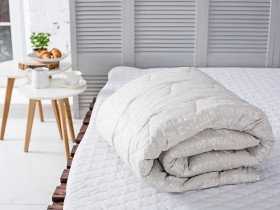 Ковдра Євро 200x220 Ecotton Силікон 300 Ranforce Бежевий 40-0915
