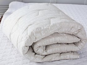 Одеяло двуспальное 180x210 Ecotton Полушерсть 400 Ranforce Бежевый 40-0915