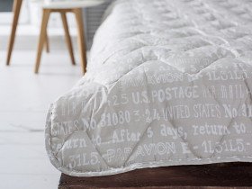 Одеяло двуспальное 180x210 Ecotton Полушерсть 400 Ranforce Бежевый 40-0915