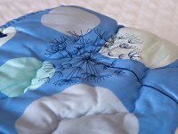 Ковдра Євро 200x210 Ecotton всесезонна бавовняна блакитного кольору 40-0607 Blue