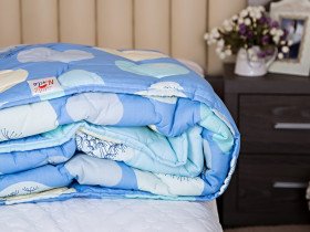 Euro blanket 200x210 Ecotton all-season cotton blue 40-0607 Blue