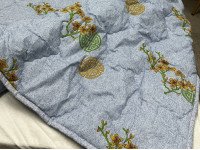 Ковдра Євро 200x210 Ecotton всесезонна бавовняна блакитного кольору 50-0012 Blue