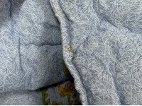 Ковдра Євро 200x210 Ecotton всесезонна бавовняна блакитного кольору 50-0012 Blue