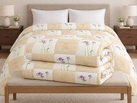 Double wool blanket 172x205 Ecotton cotton beige Cream 20-1154