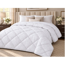 Ковдра вовняна двоспальна 172x205 Ecotton бавовняна тепла 20-0182 cream