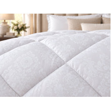 Ковдра вовняна двоспальна 172x205 Ecotton бавовняна тепла 20-0182 cream