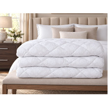 Ковдра вовняна двоспальна 172x205 Ecotton бавовняна тепла 20-0182 cream