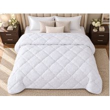 Ковдра вовняна двоспальна 172x205 Ecotton бавовняна тепла 20-0182 cream