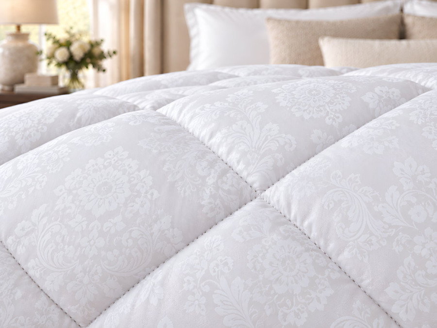Double wool blanket 172x205 Ecotton cotton warm 20-0182 cream