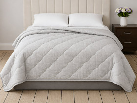 Warm wool blanket Euro 200x210 Ecotton cotton gray 40-0966