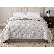 Warm wool blanket Euro 200x210 Ecotton cotton gray 40-0966