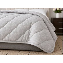 Warm wool blanket Euro 200x210 Ecotton cotton gray 40-0966