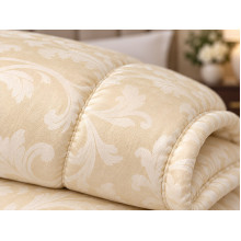 Ковдра вовняна тепла Євро 200x210 Ecotton чохол сатин жовтого кольору
