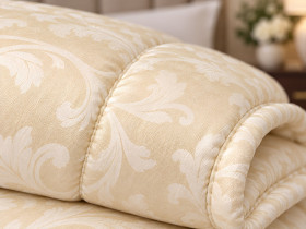 Одеяло шерстяное теплое Евро 200x210 Ecotton чехол сатин желтого цвета