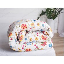 Ковдра Євро 200x210 Ecotton антиалергенна бавовняна білого кольору 20-0256 Red