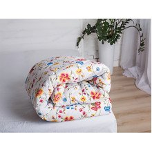 Ковдра Євро 200x210 Ecotton антиалергенна бавовняна білого кольору 20-0256 Red