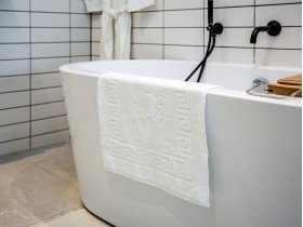 Коврик махровый 50x70 Ecotton Ножки Белый 650