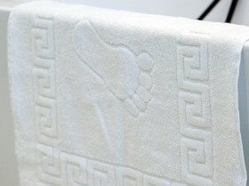 Коврик махровый 50x70 Ecotton Ножки Белый 650