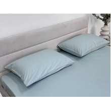 Наволочка 50x70 2 шт. Ecotton Сатин Aqua Grey 15-5205