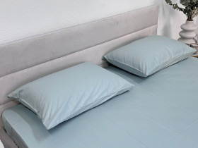 Наволочка 50x70 2 шт. Ecotton Сатин Aqua Grey 15-5205
