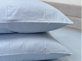 Наволочка 50x70 2 шт. Ecotton Сатин Голубой Pearl 14-4206