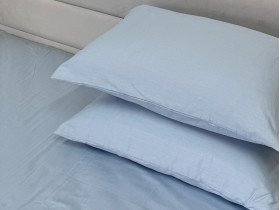 Наволочка 50x70 2 шт. Ecotton Сатин Голубой Pearl 14-4206