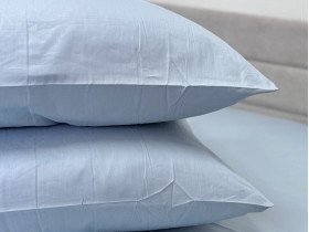 Наволочка 50x70 2 шт. Ecotton Сатин Голубой Pearl 14-4206