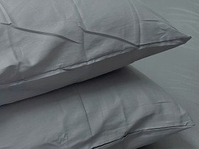 Наволочка 50x70 2 шт. Ecotton Сатин Сірий Lilac 17-4402