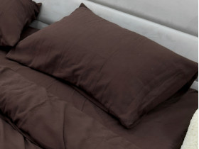 Наволочка 50x70 Ecotton Фланель Тёмно-коричневый SB-181