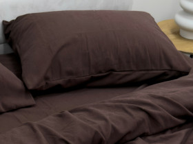 Наволочка 50x70 Ecotton Фланель Тёмно-коричневый SB-181