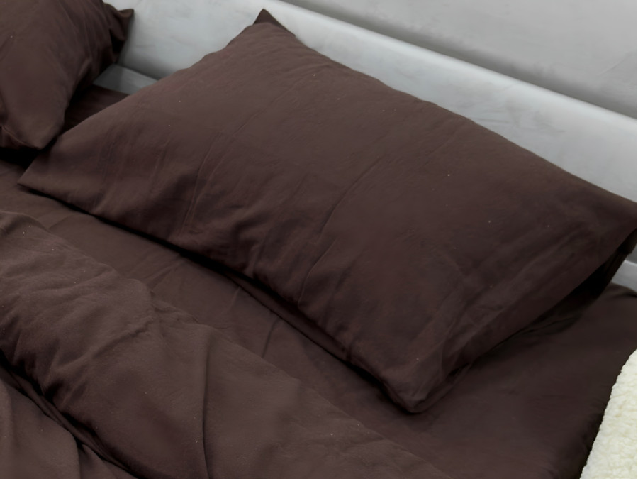 Наволочка 50x70 Ecotton Фланель Темно-коричневий SB-181