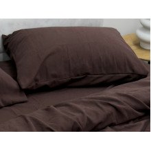 Наволочка 50x70 Ecotton Фланель Темно-коричневий SB-181