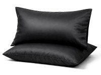 Pillowcase 50x70 Ecotton Polysatin Black