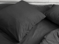 Pillowcase 50x70 Ecotton Polysatin Black