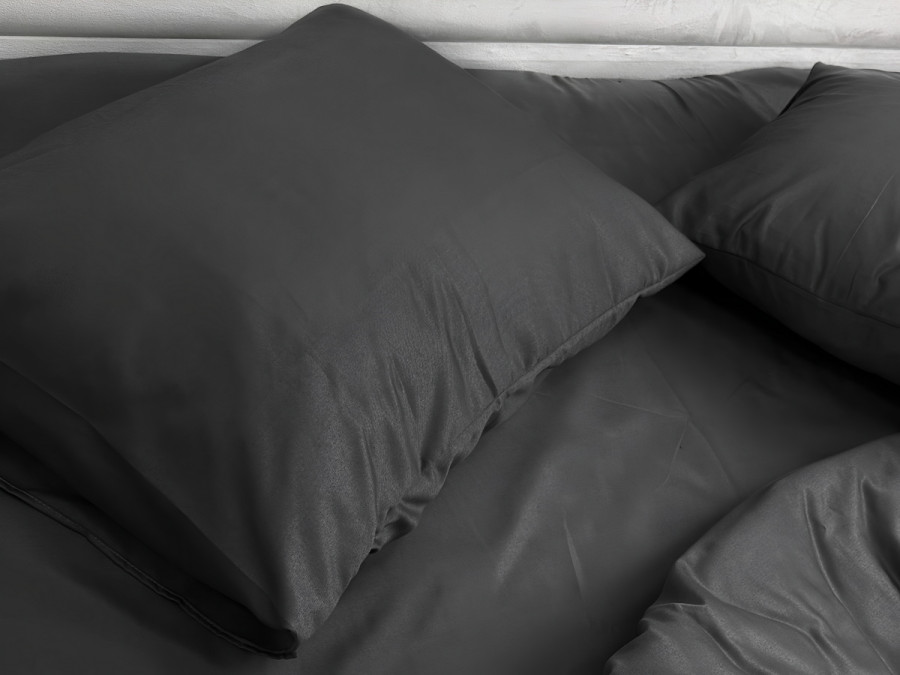 Наволочка 50x70 Ecotton Полісатин Black