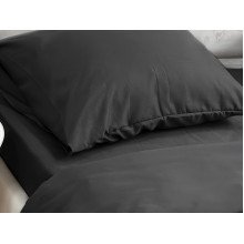 Pillowcase 50x70 Ecotton Polysatin Black