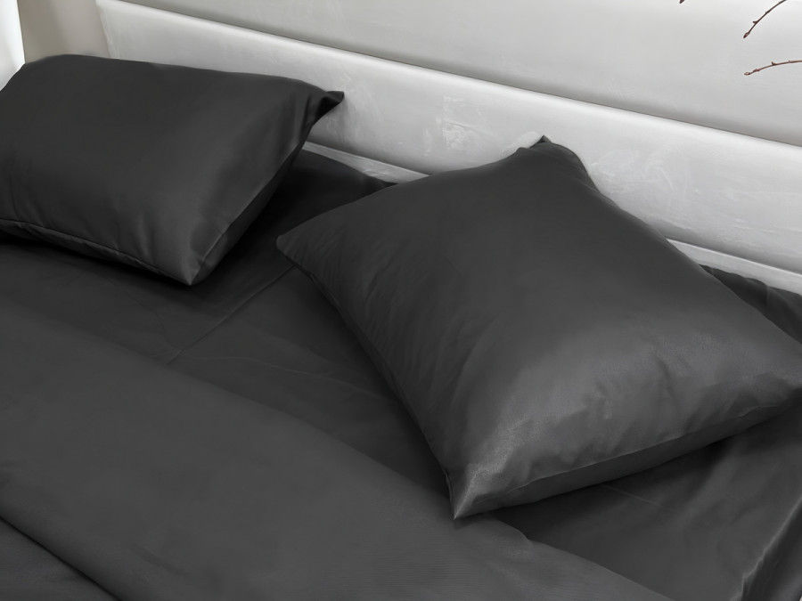 Наволочка 50x70 Ecotton Полісатин Black