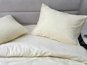 Pillowcase 50x70 Ecotton Polysatin Creme Yellow