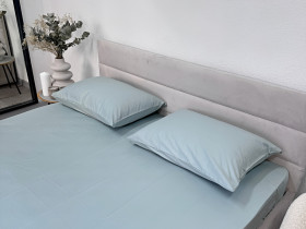Наволочка 70x70 2 шт. Ecotton Сатин Aqua Grey 15-5205