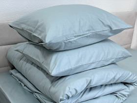 Наволочка 70x70 2 шт. Ecotton Сатин Aqua Grey 15-5205