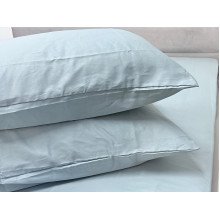 Наволочка 70x70 2 шт. Ecotton Сатин Aqua Grey 15-5205