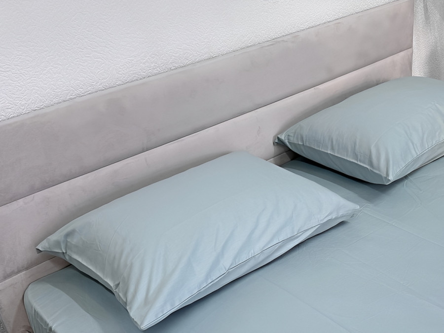 Наволочка 70x70 2 шт. Ecotton Сатин Aqua Grey 15-5205
