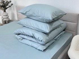 Наволочка 70x70 2 шт. Ecotton Сатин Aqua Grey 15-5205