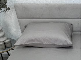 Наволочка 70x70 2 шт. Ecotton Сатин Chateau Grey 15-4503