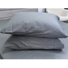 Наволочка 70x70 2 шт. Ecotton Сатин Серый Natural 17-4402