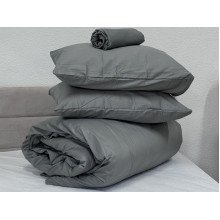 Наволочка 70x70 2 шт. Ecotton Сатин Серый Natural 17-4402