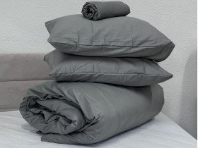 Наволочка 70x70 2 шт. Ecotton Сатин Серый Natural 17-4402