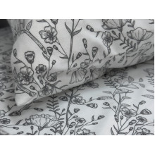 Наволочка 70x70 Ecotton Фланель Біло-чорний SB-207274/2